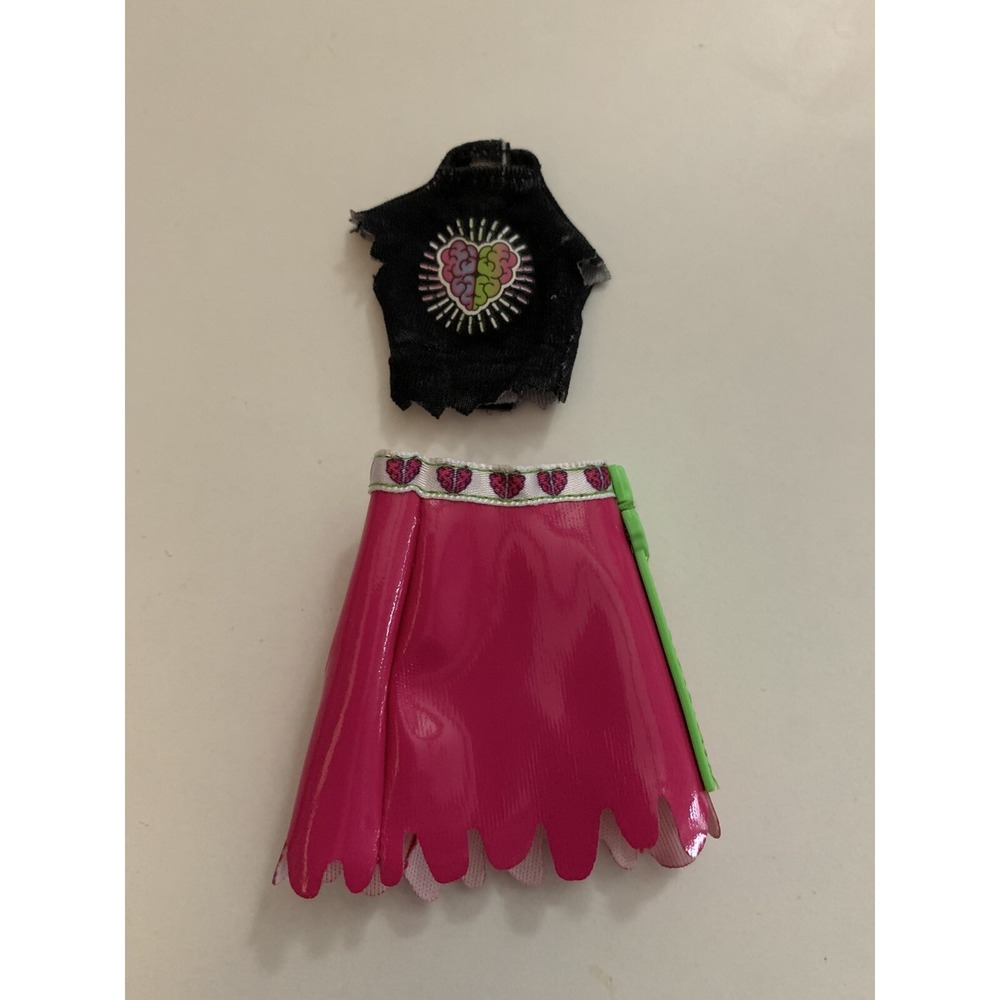 Monster High G3 Ghoulia Yelps Doll Replacement Black Shirt & Pink Skirt Mattel
